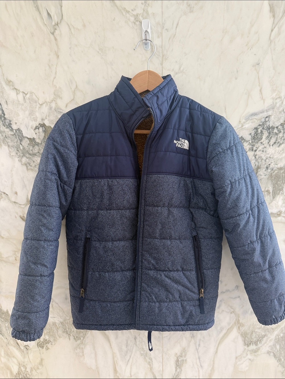 The North Face Men’s Blue Quilted Puffer Jacket